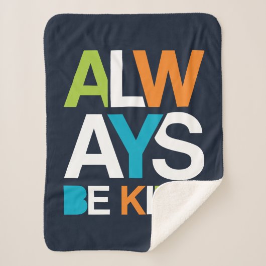 Altijd aardig zijn sherpa deken (Voorkant)