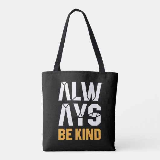 Altijd aardig zijn tote bag (Achterkant)