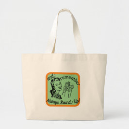 Altijd afronden grote tote bag