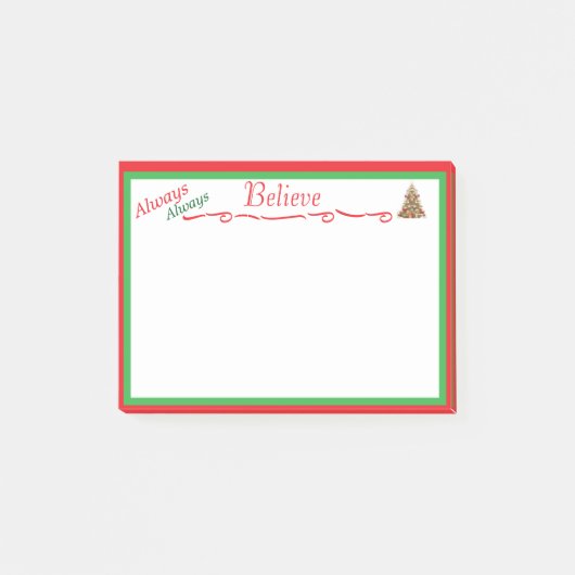 Altijd Altijd Geloven Aangepaste Gedrukte Kerst 3m Post-it® Notes (Voorkant)