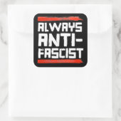 ALTIJD ANTI-FASCISTISCH VIERKANTE STICKER (Tas)