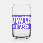 Altijd Antifascistisch Kan Glas - Helder Blauw (Voorkant)
