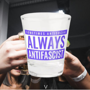 Altijd Antifascistisch Schot Glas – Blauw Vet
