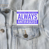 Altijd antifascistische Button – Blue Bold Stateme (Insitu)