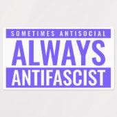 Altijd Antifascistische Sticker Blad – Bold Blue (Design 1)