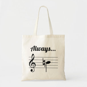 Altijd B Natural Musical Pun Funny Tote Bag