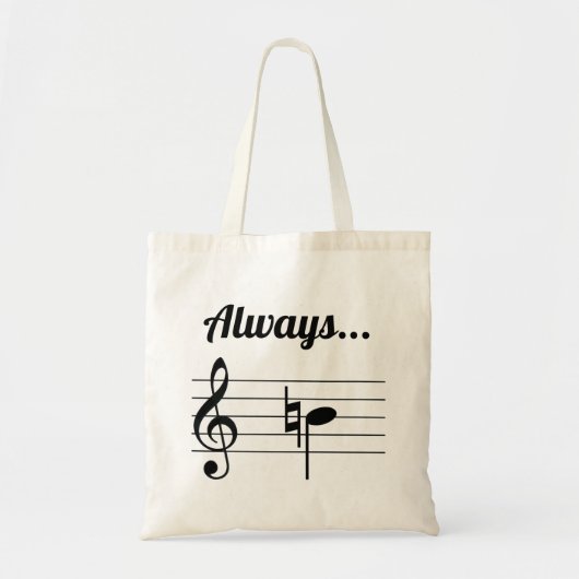Altijd B Natural Musical Pun Funny Tote Bag (Voorkant)