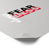 altijd bang voor minder citaat poster moderne typo (Hoek)