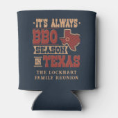 Altijd BBQ Seizoen in Texas Family Reunion Custom Blikjeskoeler (Achterkant)