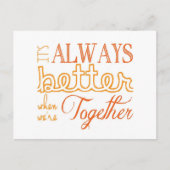 Altijd beter bij elkaar (sinaasappel) briefkaart (Voorkant)