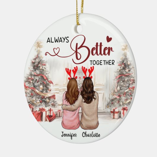Altijd beter samen - gepersonaliseerd Ornament (Links)