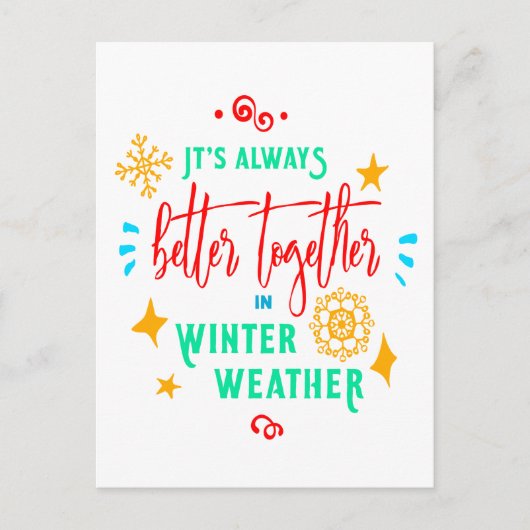 Altijd beter samen in winterweer Kerstmis, ZSG Feestdagenkaart (Voorkant)
