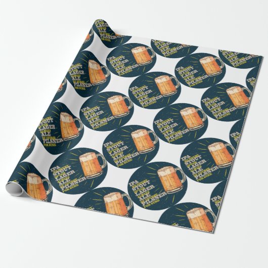 Altijd bier cadeaupapier (Uitgerold)