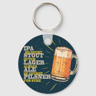 Altijd bier sleutelhanger