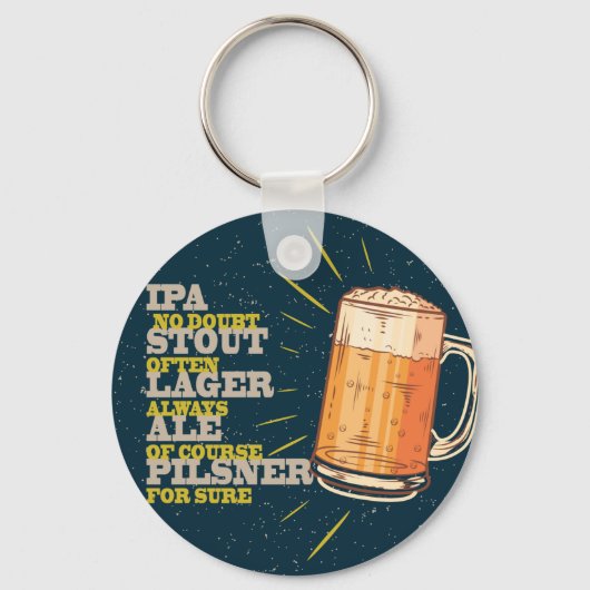 Altijd bier sleutelhanger (Voorkant)