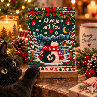 Altijd Bij Jou Gebreide Kerstkatten Briefkaart