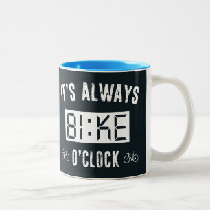 Altijd Bike O'Clock Tweekleurige Koffiemok
