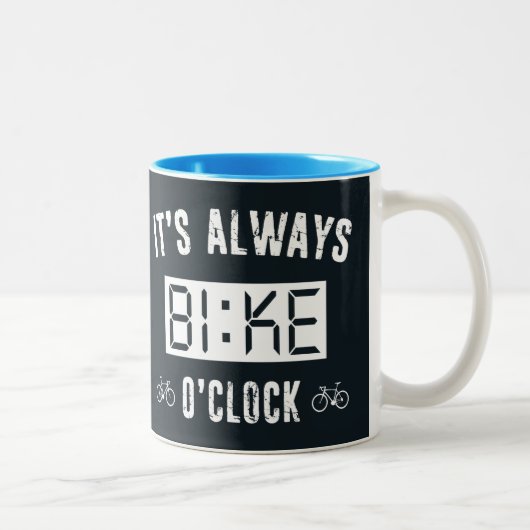 Altijd Bike O'Clock Tweekleurige Koffiemok (Rechts)