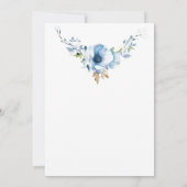 Altijd blauw: Gepersonaliseerde bruiloft uitnodigi Kaart (Achterkant)