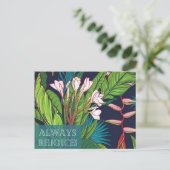 Altijd blij met het briefkaart van Tropische Bloem (Staand voorkant)
