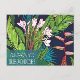 Altijd blij met het briefkaart van Tropische Bloem