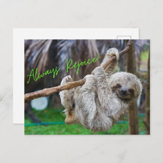 Altijd blij met het hangen van het briefkaart (Voorkant / Achterkant)