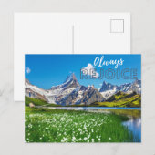 Altijd blij met het schilderachtig uitzicht van de briefkaart (Voorkant / Achterkant)