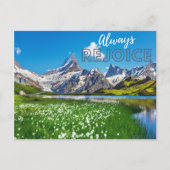 Altijd blij met het schilderachtig uitzicht van de briefkaart (Voorkant)