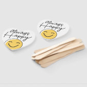 "Altijd blij" Smiley Face Handventilator - Leuk om Handwaaier (Niet-gemonteerd)