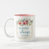 Altijd blij tweekleurige koffiemok (Links)