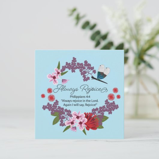 Altijd blij wenskaart (Staand voorkant)