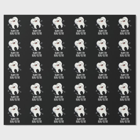 Altijd blijven Heal-tanden Grappige Tand Pun Donke Cadeaupapier (Vlak)