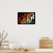 Altijd blijven vechten poster (Keuken)