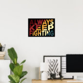 Altijd blijven vechten poster (Thuiskantoor)