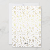 Altijd Bright Gold Script 2-fotokerst Feestdagenkaart (Achterkant)