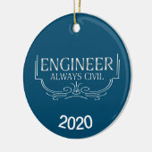 Altijd civiel ingenieur keramisch ornament (Links)