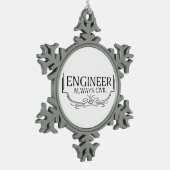 Altijd civiel ingenieur tin sneeuwvlok ornament (Links)