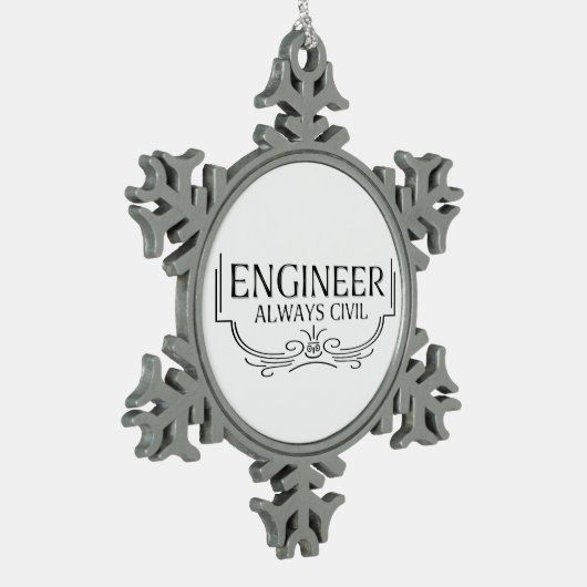 Altijd civiel ingenieur tin sneeuwvlok ornament (Links)