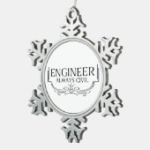 Altijd civiel ingenieur tin sneeuwvlok ornament (Rechts)