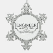 Altijd civiel ingenieur tin sneeuwvlok ornament (Voorkant)