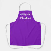 Altijd creatief Paars pron Schort (Voorkant)