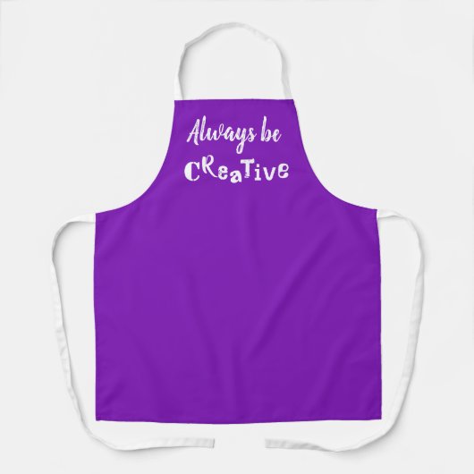 Altijd creatief Paars pron Schort (Voorkant)
