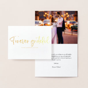 Altijd Dankbaar Cute Trouw Dank Je Foto Folie Kaarten