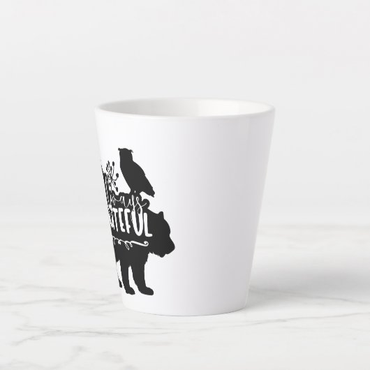 Altijd dankbaar latte mok (Voorkant)