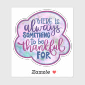 Altijd dankbaar Meisje Paarse Inspirivity Sticker (Vel)