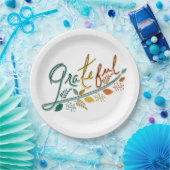 Altijd dankbaar papieren bordje (Feest)