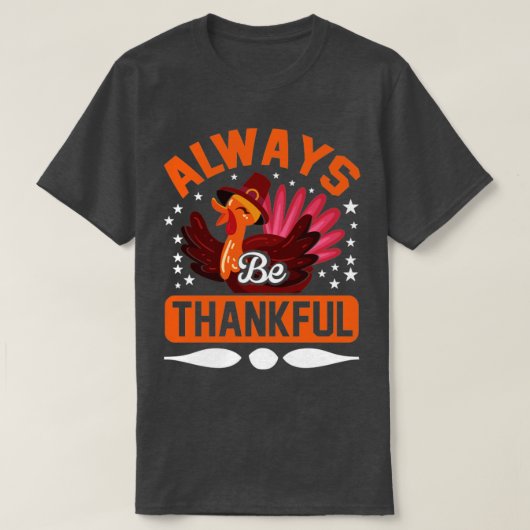 Altijd dankbaar t-shirt (Design voorkant)