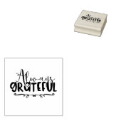 altijd dankbaar - typografie rubberstempel (Gestempeld)