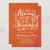 Altijd dankbaar | Uitnodiging tot Thanksgiving van (Voorkant / Achterkant)