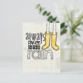 altijd dans in de regen briefkaart (Staand voorkant)